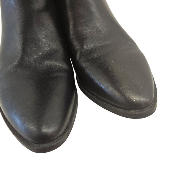 Circus By Sam Edelman Black & White Ankle Boots With Gold Studded Heel - Picture 6 of 12